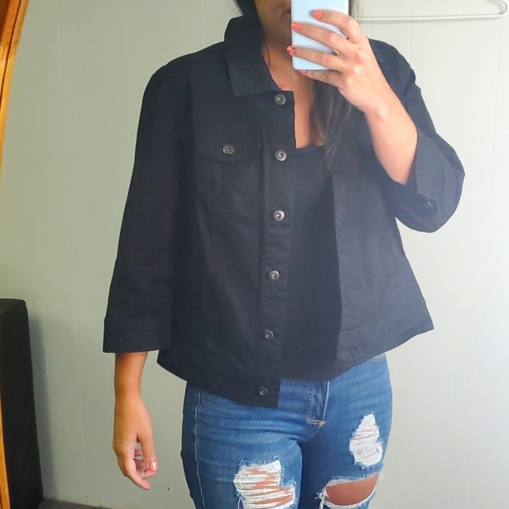 NWOT Black Jean Jacket
